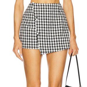 NEW SNDYS x REVOLVE Tweed Mini Skirt in Black & White Checker Small S
